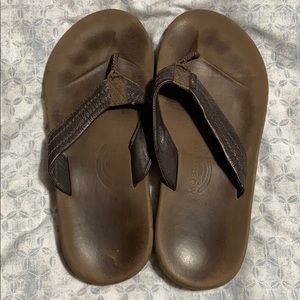 Rainbow flip flops Size 11